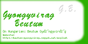 gyongyvirag beutum business card